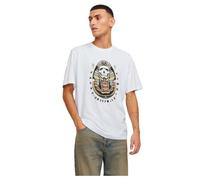 JACK & JONES T-Shirt 'JORHEAVENS' opal / jaune / noir / blanc, Taille M
