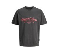 JACK & JONES Jorinwood Wash Tee SS Crew Neck Tee, Noir, M