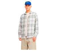 JACK & JONES JORJOSHUA T-Shirt à Carreaux en Flanelle LS, Cloud Dancer/Checks: Checks, M