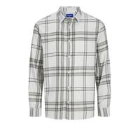 JACK & JONES Jorjoshua Chemise à Carreaux en Flanelle Taille Manches Longues, Cloud Dancer/Checks: Checks, M Hommes