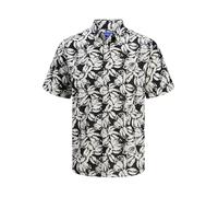 JACK & JONES Jorjoshua Split AOP T-Shirt SS Pls, Noir, 5XL Hommes