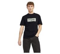 JACK & JONES Jorlafayette Branding Tee SS Crew Neck T-Shirt, Noir, S Homme