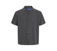 JACK & JONES Jorluke Acapulco Dobby AOP T-Shirt SS pour Homme, Noir, M