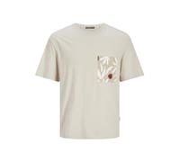 JACK & JONES Jormarbella Pocket Tee SS Crew Neck T-Shirt, Beige Clair, L Homme