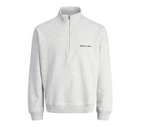 Jack & Jones Norrebro Emb Half Zip Sweatshirt Blanc L Homme