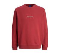 JACK & JONES Jornorrebro EMB Sweat Crew Noos, Rouge tibétain, L