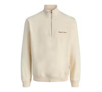 Jack & Jones Sweatshirt Norrebro Emb Half Zip Beige XL Homme