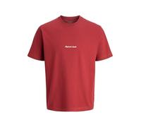 JACK & JONES Jornorrebro EMB Tee SS Crew Neck Noos T-Shirt, Rouge tibétain, M