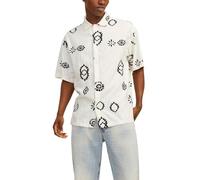 JACK & JONES JORNOTO Linen AOP SS LN T-Shirt, Crème au Beurre., M
