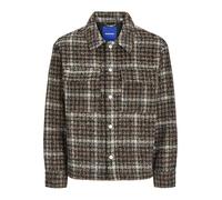 JACK & JONES Jorontario Sn Veste Jacket, Marron Chocolat-Détails : Carreaux, XL Homme