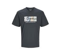 JACK & JONES Jorportland Block Branding SS Crew Neck T-Shirt Homme Forest River, M, Forest River, M