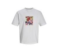 JACK & JONES Jorroxbury Painting T-Shirt SS Crew Neck, Blanc éclatant, XS Hommes
