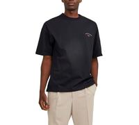 JACK & JONES Jorsantorini T-Shirt Graphique SS Crew Neck, Noir, M Homme