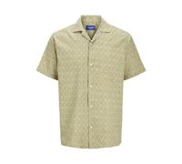 JACK & JONES Jorseersucker AOP T-Shirt SS, Vert cèdre, L Hommes