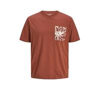 JACK & JONES Jorsplit AOP Pocket Tee SS Crew Neck, Arabian Spice, XL