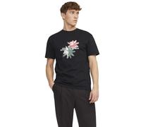 JACK & JONES Jortampa AOP Branding Tee SS C.n Sn T-Shirt, Noir, M Homme