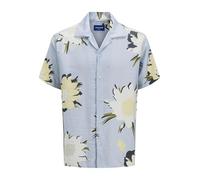 JACK & JONES Jortavira Marshall AOP T-Shirt SS Oc25, Skyway, XXL Hommes