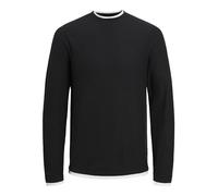 JACK & JONES Jortwinn Knit Crew Neck Sn Pull en Tricot, Noir, S Homme