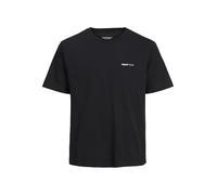 JACK & JONES Jorvarenna Painted Back SS Crew Neck Tee, Noir, M Hommes