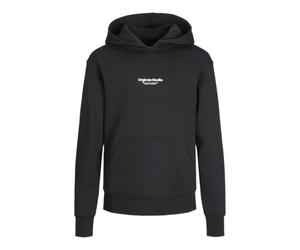 JACK & JONES Jorvesterbro Sweat À Capuche Noos Jnr Garçon Sweatshirt à capuche, Noir/Coupe : Ample, 140