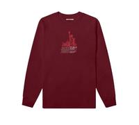 Jack & Jones Joryork Tee Ls Crew Neck FST T-Shirt à col Rond, Rouge tibétain, M