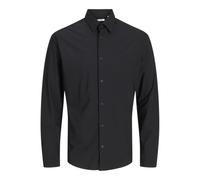 JACK & JONES Jprblaactive T-Shirt Stretch L/S Sn Chemise de Loisirs, Noir/Coupe : Slim fit, L Homme