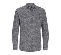 JACK & JONES Jprblablackpool Ls Aw24 Sn T-Shirt Stretch Chemise de Loisirs, Night Sky/Fit : Slim fit, M Homme