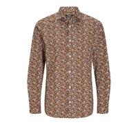 JACK & JONES Jprblablackpool Ls Aw24 Sn T-Shirt Stretch Chemise de Loisirs, Nuthatch/Fit : Slim fit, L Homme