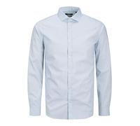 JACK & JONES Jprblablackpool Print L/S Shirt Sn, Chambray Blue, S Hommes