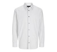 JACK & JONES Jprblabushwick Stanley T-Shirt L/S Sn, Blanc/Coupe : rayé, XS