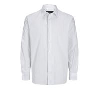 JACK & JONES Jprblabushwick Stanley T-Shirt L/S Sn Chemise à Manches Longues, Cloud Dancer/Fit : rayé, S Hommes