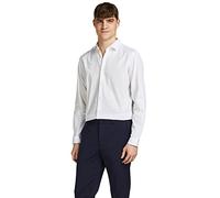 JACK & JONES Jprblacardiff Shirt L/S Noos Manches Longues, Blanc, M Homme