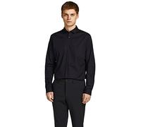 JACK & JONES Jprblacardiff Shirt L/S Noos Manches Longues, Noir, XXL Homme