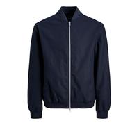 JACK & JONES Jprblaleister Linen Blend Bomber JKT Sn, Bleu Marine, M Hommes