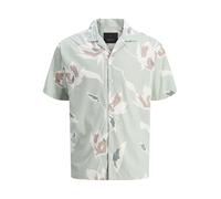 JACK & JONES Jprblapalermo Print Resort S/S T-Shirt Sn, Aqua Gray, XL Hommes