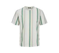 JACK & JONES JPRBLAPALMA AOP SS T-Shirt à col Rond SN, Encre Verte/détail : Rayures, S