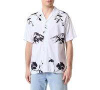 JACK & JONES Jprblapalma Resort T-Shirt S/S Sn Chemise à Manches Courtes, Blanc Vif/Coupe : Coupe détendue, L Homme
