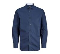 JACK & JONES Jprblaparker Detail Noos T-Shirt L/S, Bleu Nuit, L