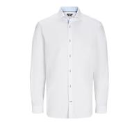 JACK & JONES Jprblaparker Detail T-Shirt L/S Aw24 Sn, Blanc Brillant - Coupe : Slim, XS