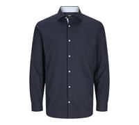 JACK & JONES Jprblaparker Detail T-Shirt L/S Aw24 Sn Chemise d'affaires, Night Sky/Fit : Slim fit, XS Homme