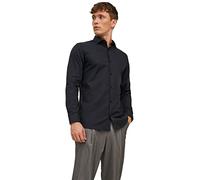 JACK & JONES Jprblaparker L/S Noos T-Shirt Chemise, Noir/Coupe : Slim fit, L Homme