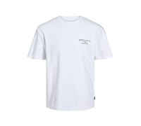 JACK & JONES Jprblasanchez T-shirt de Marque Crew Neck Sn Homme Polo, Blanc, M