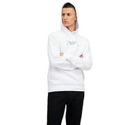 Sweat à capuche Regular Fit Manches longues Blanc en coton S
