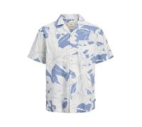 JACK & JONES Jprblubahamas Print Resort S/S T-Shirt, Quiet Harbor, L