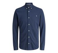 JACK & JONES Jprblublake Pique Detail L/S T-Shirt, Naval Academy, L