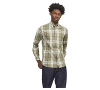 JACK & JONES Jprblubrook Slub Check Shirt L/S Chemise à Manches Longues, Olive Night/Fit: Comfort Fit, S Homme