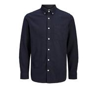 JACK & JONES Jprblubrook Twill Solid L/S T-Shirt Sn, Bleu Marine, S Hommes