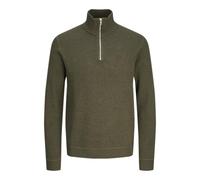 JACK & JONES Jprbluchrister Tricot Demi-Fermeture éclair Pull, Olive Night/détail : mélangé, M Homme