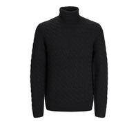 JACK & JONES Jprblucrash Knit Roll Neck Pull en Tricot, Black Beauty, M Homme