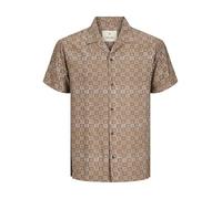 JACK & JONES Jprblulincoln Print Resort S/S Sn Chemise à Manches Courtes pour Homme, Cub/AOP : Coupe Confortable, M